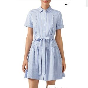 Kate Spade Blue and White Striped Mini Dress